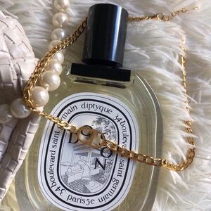 Vintage Repurposed Dior Pendant Thin Gold